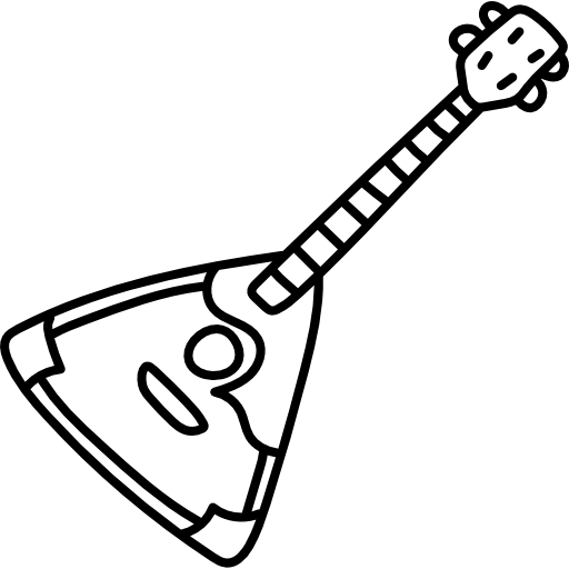 Балалайка трафарет