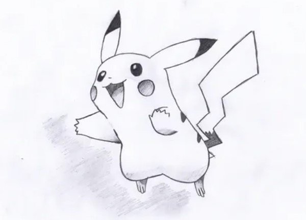 Рисунки для срисовки лёгкие Пикачу