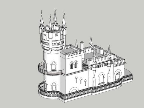 Чертежи замка Ласточкино гнездо в Крыму