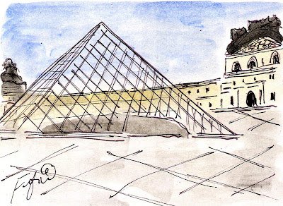 Лувр для срисовки