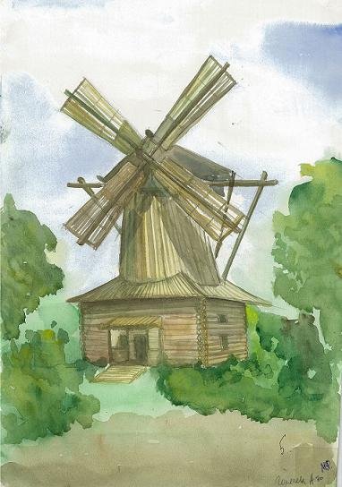 Музей малые Корелы Архангельск рисунок карандашом