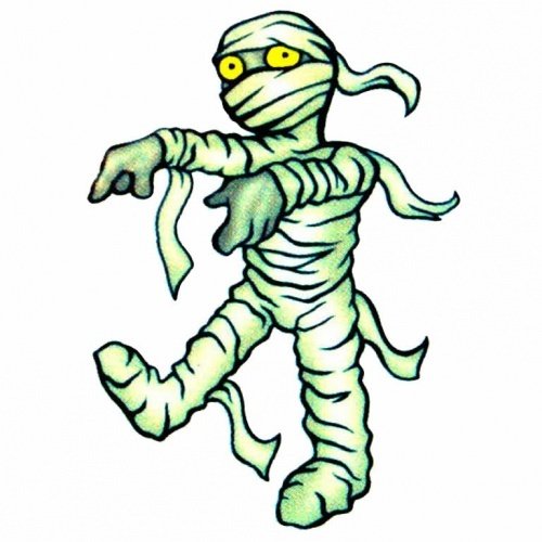 Нарисовать мумию карандашом