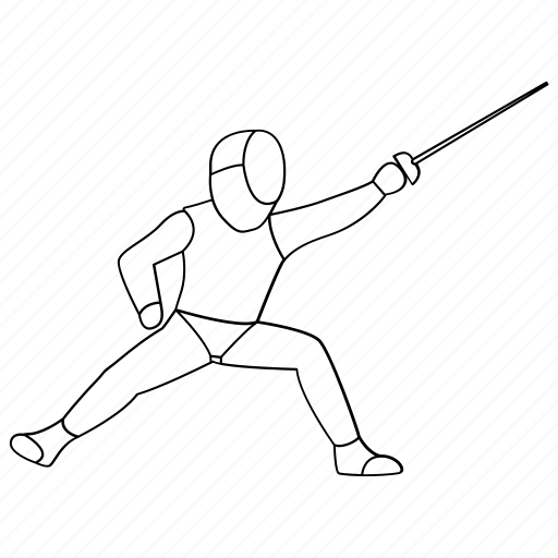 Фехтовальщик рисунок