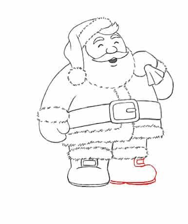 Санта рисунок пошагово