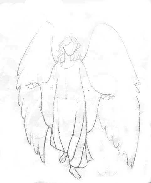 Ангелы для срисовки легкие