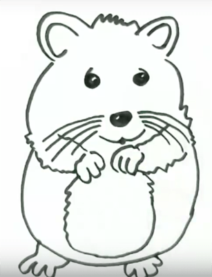 Хомяк рисунок карандашом для детей