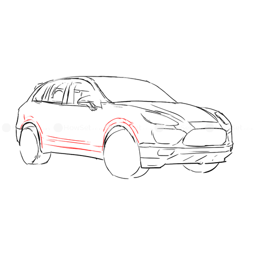 Porsche Cayenne карандаш