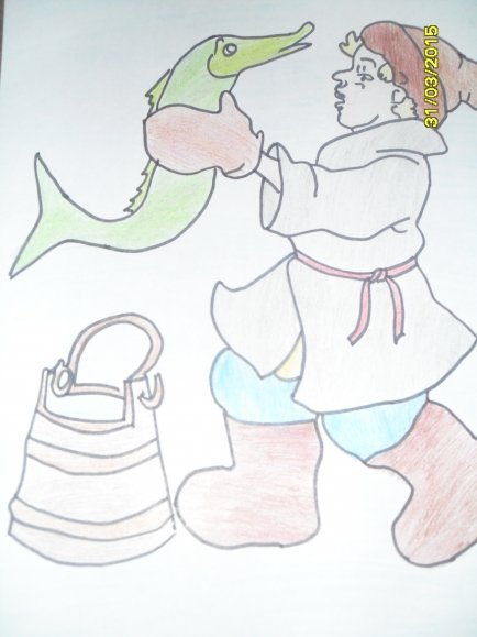 Детские рисунки по сказке по щучьему велению