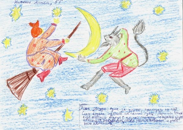 Рисунок к произведению ночь перед Рождеством