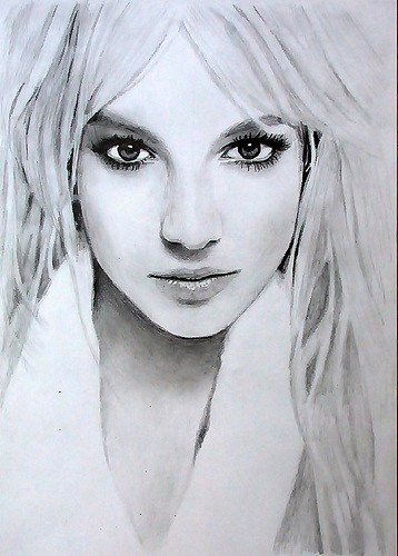 Бритни Спирс портрет карандашом