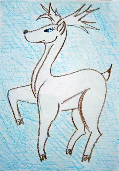 Олень серебряное копытце рисунок