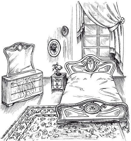 Комната в стиле Барокко рисунок