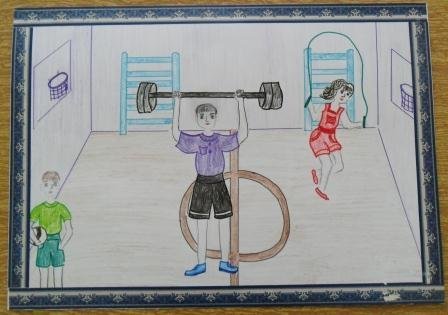 Спортзал карандашом