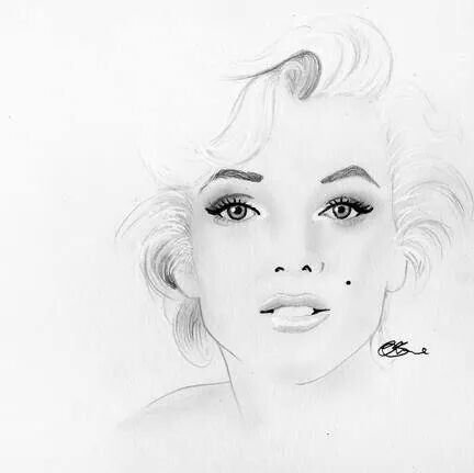 Мэрилин Монро рисунок