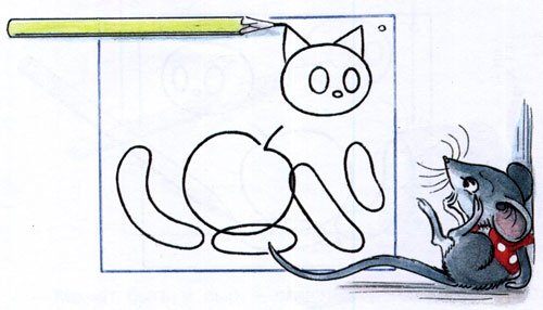 Рисунок к басне Крылова ворона и лисица