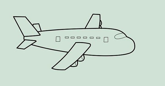 Самолет карандашом для детей