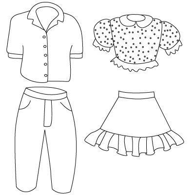 Летняя одежда карандашом