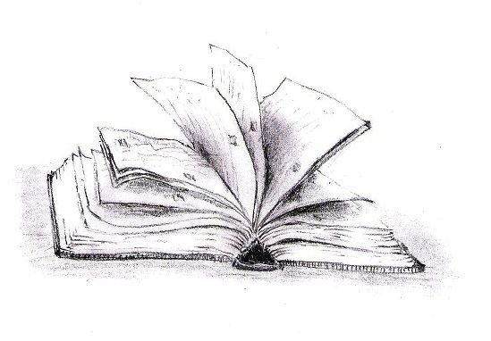 Стопка книг рисунок карандашом поэтапно для начинающих