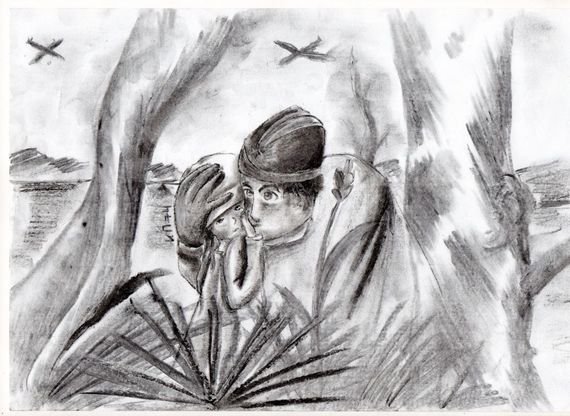 Рисунок на тему война карандашом