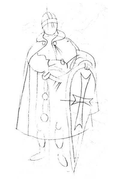 Александр Невский карандашом