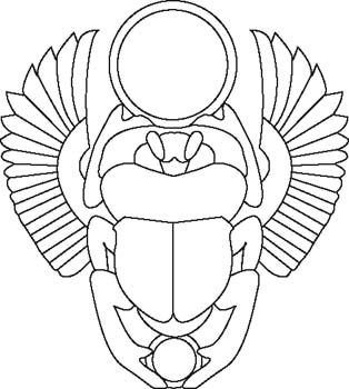 Жук скарабей рисунок древнего Египта