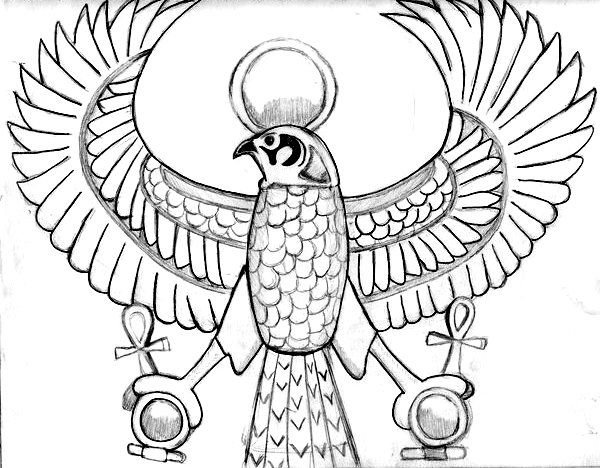 Сокол древнего Египта символ