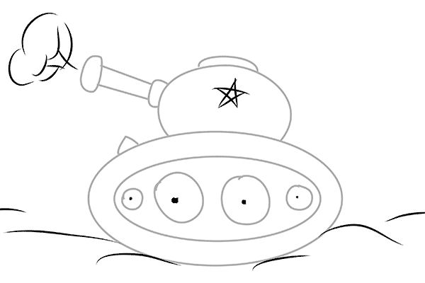 Танк рисовать