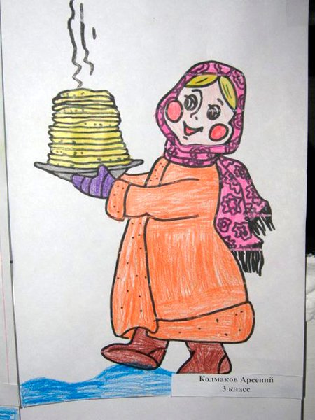 Нарисовать Масленицу карандашом