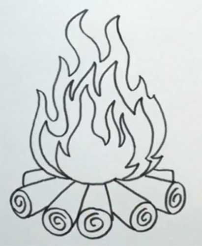 Огонь для срисовки