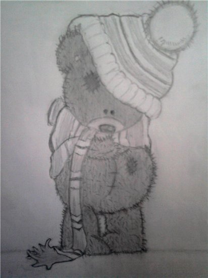 Простые рисунки простым карандашом мишка тедди (47 фото)