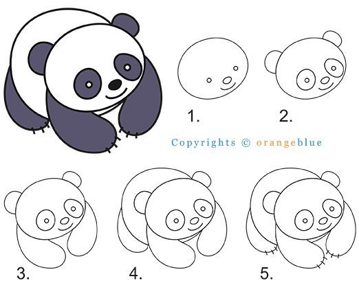 Панда рисунок