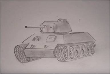 Танк т 34 85 карандашом