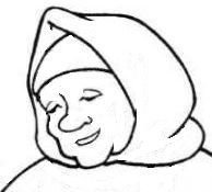 Раскраска лицо бабушки