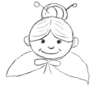 Бабушка рисунок карандашом