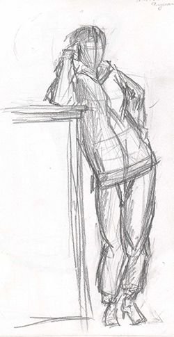 Наброски фигуры человека карандашом легкие