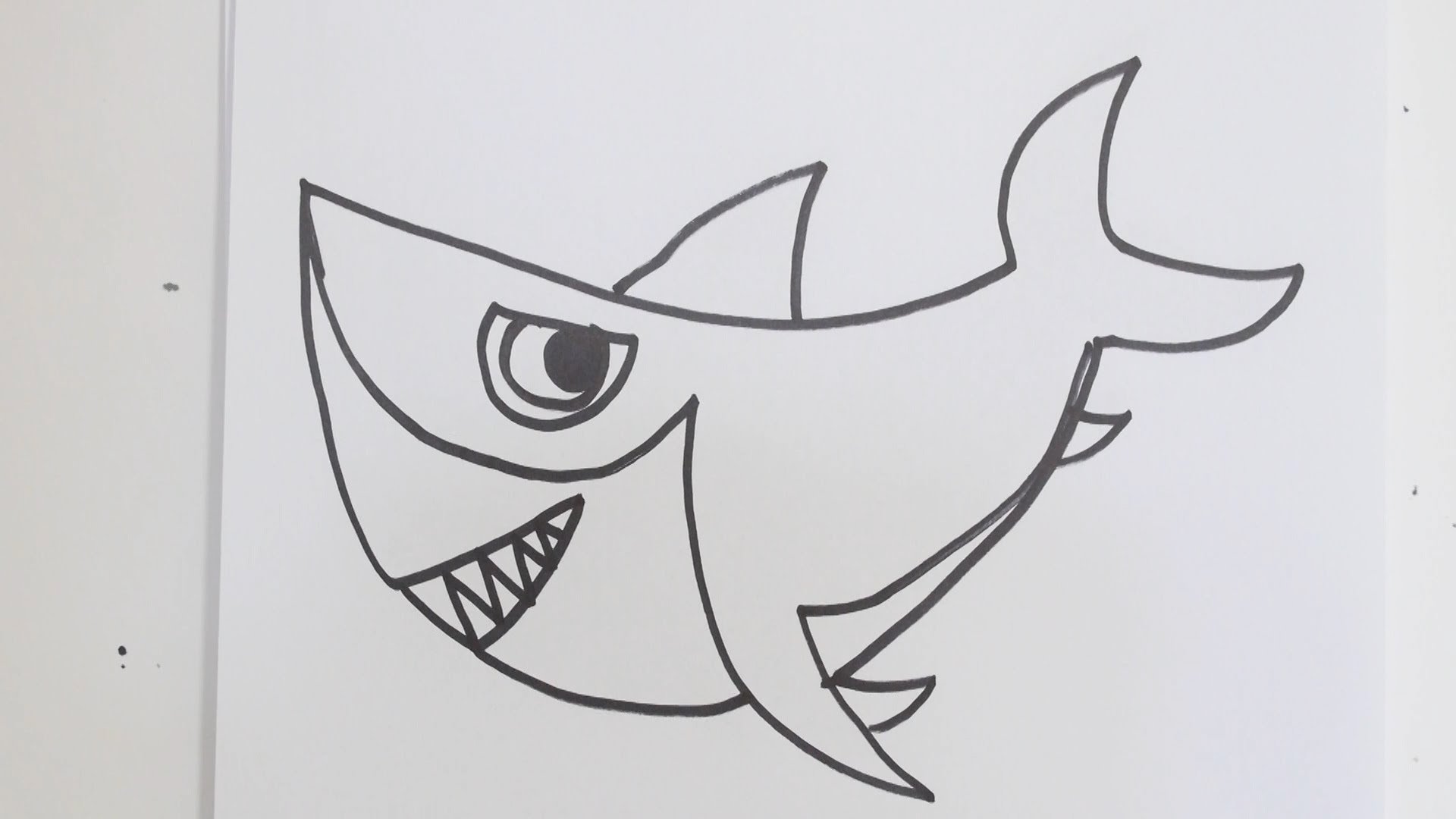 Акула рисунок карандашом легко