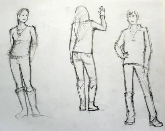Зарисовки человеческой фигуры