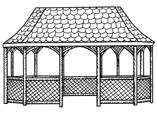 Разрисовка беседки