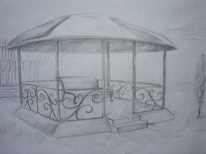 Беседка раскраска