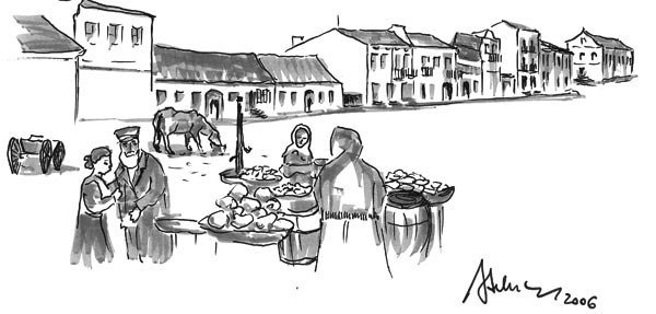 Ярмарка набросок