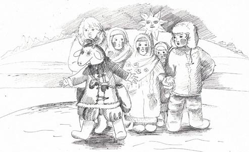 Раскраски колядки для детей