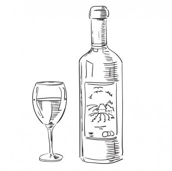 Вино рисунок карандашом