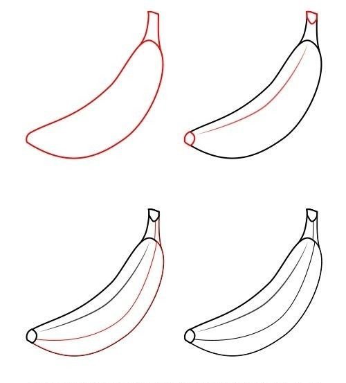 Банан на белом фоне