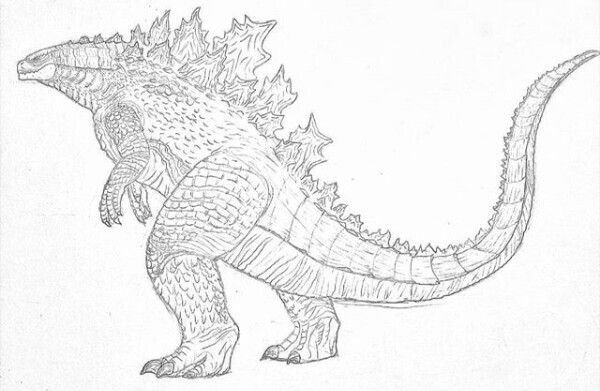 Годзилла 2021 рисунок