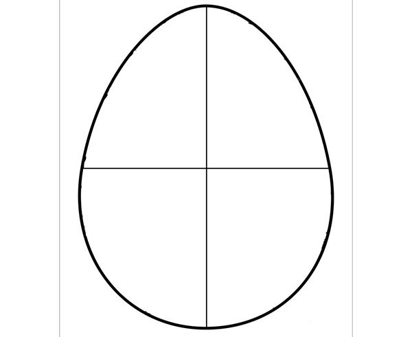 Пасхальное яйцо карандашом
