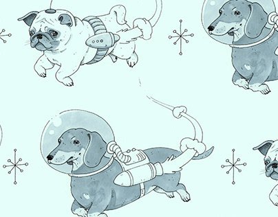 Белка и стрелка в космосе раскраска