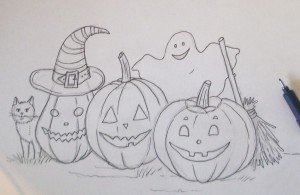 Ведьма рисунок карандашом