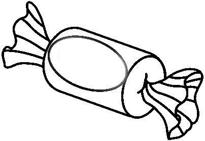 Конфета раскраска для детей