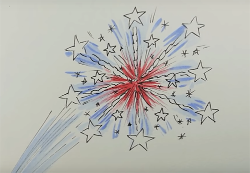 Салют простым карандашом