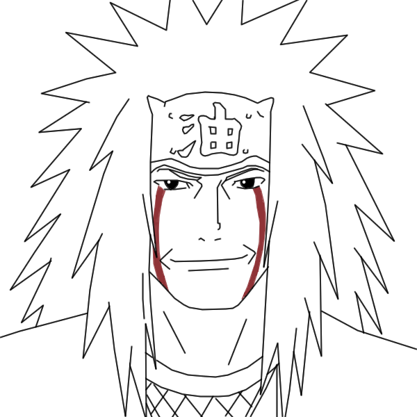 Наруто и Джирайя для срисовки